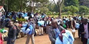 Knec examiners during a past KCSE marking exercise.