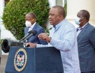 President Uhuru Kenyatta during the Seventh Presidential address on the Coronavirus pandemic: The 8-Point Stimulus Program, Saturday 23rd, May 2020.