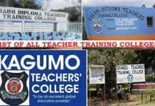 List of all public and private Teacher Training Colleges, TTCs, in Kenya.