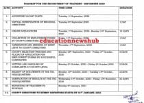 TSC new recruitment schedule; Changed interview dates for all counties.