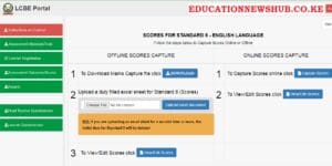 KNEC LCBE portal for Standard 8 scores https://lcbe.knec.ac.ke/