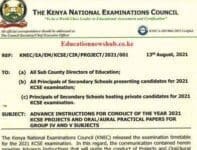 KCSE 2021-2022 project marking and uploading instructions.