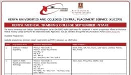 Available KMTC Courses