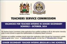 TSC Advert for 20,000 Teaching Posts